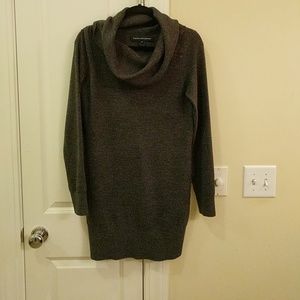 French Connection drk gray cowl neck sweater dress